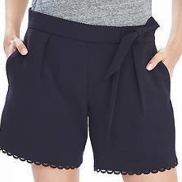 Banana Republic Pants - Banana Republic Navy Dress Shorts With Lace Trim